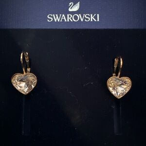 Swarovski Rose Gold Heart Earrings
